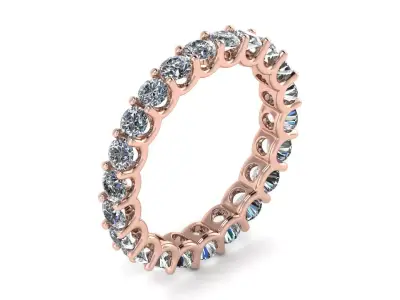 U Shaped Eternity Ring 2 point 8 mm stone size swiss 13 and EU53 3D print model