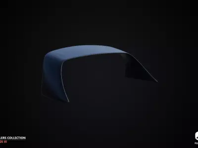 WINGS - Spoilers Collection III - All Formats Low-poly 3D model