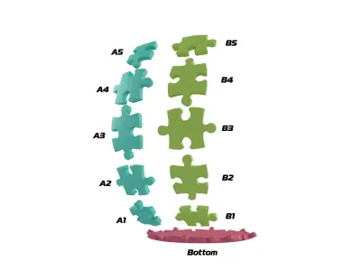 Puzzle flowerpot  3D print model