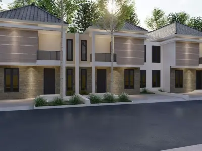 desain rumah minimalis 3D model
