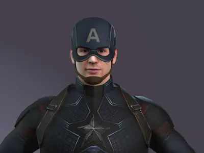 Masked Super Soldier Captain America Avengers Marvel Chris Evans 3D model