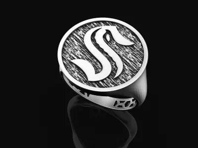 Seattle Kraken Ring Fan Rings NHL Hockey Rings 3D print model