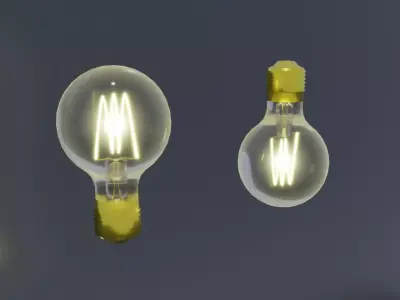 Light Bulb with Point Light  3D model