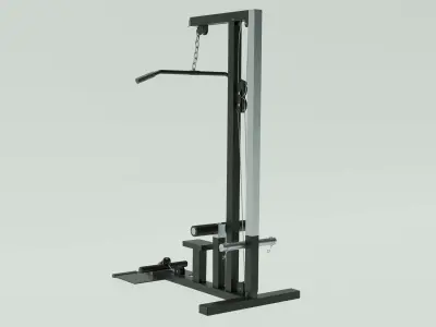 Lat pull down machine for gym Low-poly 3D model