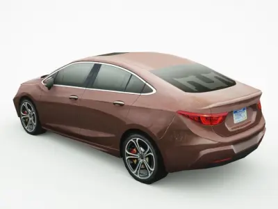 Generic Sedan v13 multi-colors Low-poly 3D model