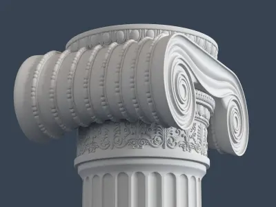 Ionic Column 001 3D model