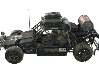 Doomsday Buggy Low-poly 3D model