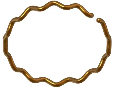 Romantic Curved Bracelet 3D print model