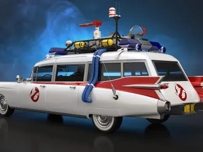 ECTO-1 ghostbuster car 3D model
