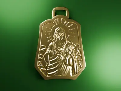 Two Sided Golden Pendant 3D print model