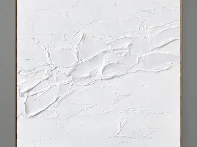 Plaster two square photo frames 56 Low-poly 3D model