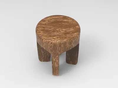 Kof Stool Low-poly 3D model