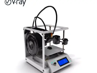 D Printer Model Pack with MultiDetail Levels Low-poly 3D model