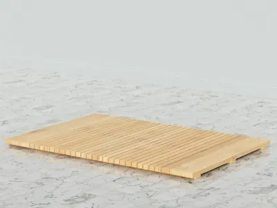 Wooden Bathroom Mat 3D model