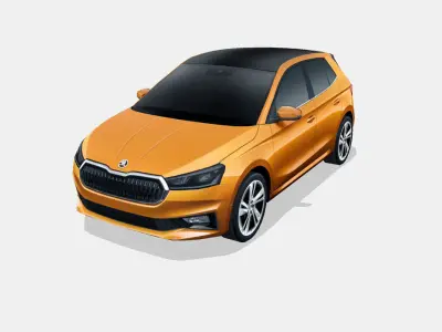 Skoda Fabia 2022 Low-poly 3D model