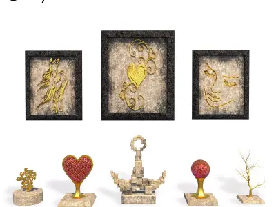 Decorative set vol 2 Free 3D model