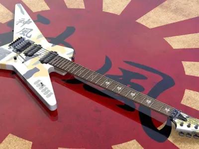 George Lynch ESP Kamikaze Star STD White 3D model