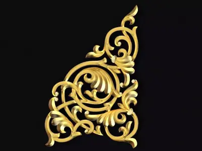 Central decor ornament for furniture 3D model 293