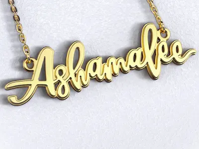 Name necklace Ashamalee 3D print model