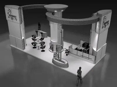 Booth Exhibition Stand a232  3D model