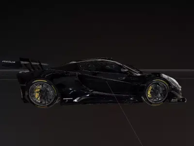 Modern Sports Car - High Quality 3D Model 3D model
