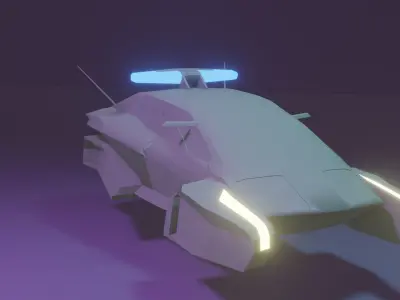 Car concept police 3D model