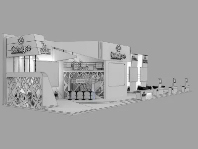 Booth Exhibition Stand a329 3D model