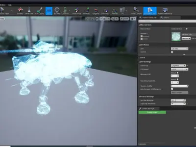 Unreal engine hologram effect 3D print model