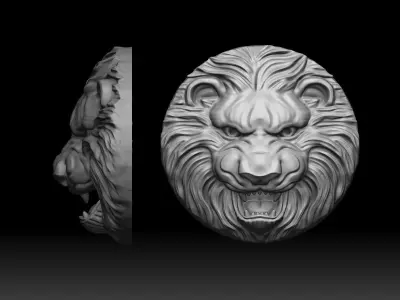 Lion pendan 3D model 3D print model