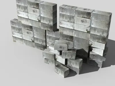 Brick Wall Elements 3D model