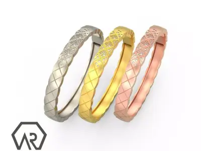 Woman Bracelet 3D print model C 80 3D print model