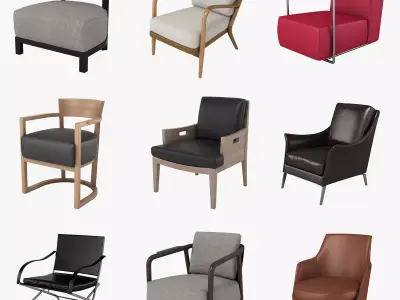 Flexform Chair Collection 3D model