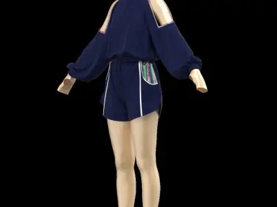 Women sportswear package 5 3D model