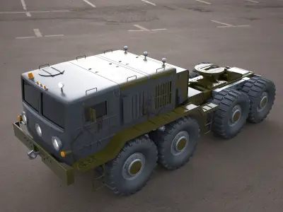 MA3-537 military tractor 3D model