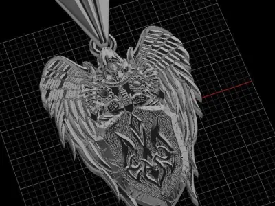 trident angel 3D print model