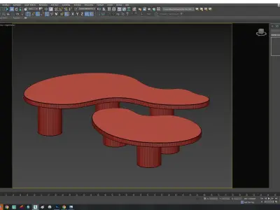 Andrea and Luca Nesting Tables Low-poly 3D model