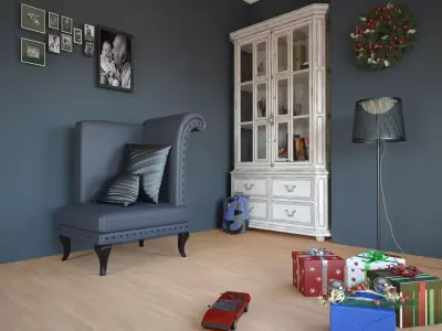 Interior Sofa Armchair 28 - For CNC and Interior 3D model