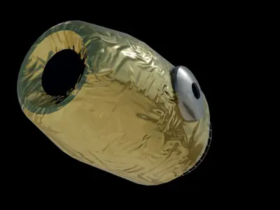 Spaceship gold ball Low-poly 3D model