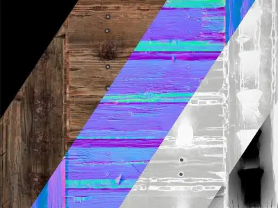 Medieval Wooden Stairs threshold Low-poly 3D model