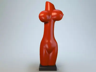 Sculpture courtesan P 3D print model