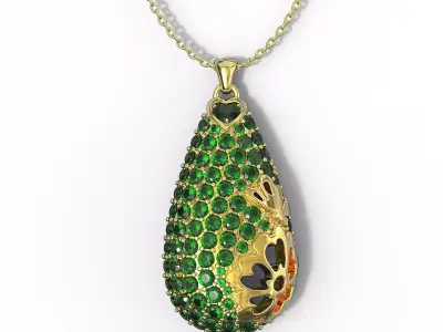 Pendant Buterfly 3D print model