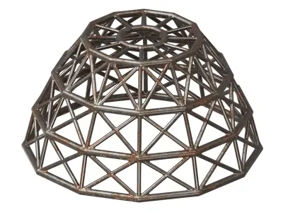 Rusty Steel Dome Structure 3D model