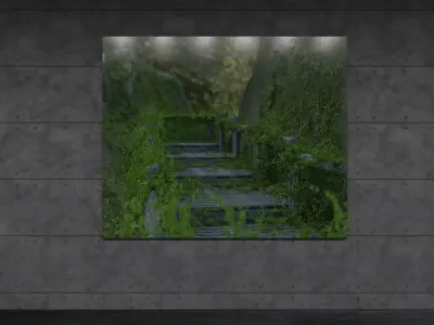 VR Free Art Gallery 8 low poly models  Low-poly 3D model