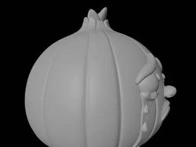 Crying Onion Cartoon Food 3D Model 3D print model