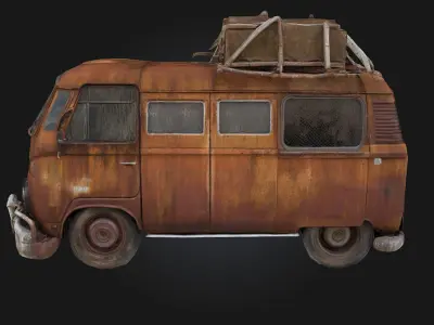 Rusty Road Tripper  Faded Memories on Four Wheels 3D model