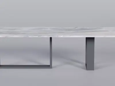 Luxury Marble Table 3D Model True 4K PBR Renders FBX GLB   Low-poly 3D model