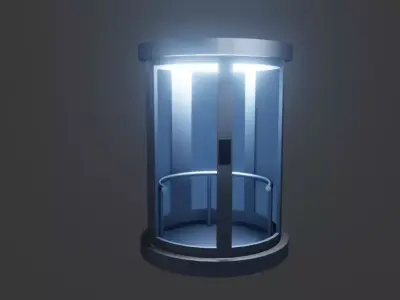 Cylindrical Elevator 3D Model 3D model