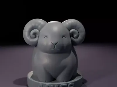 Chibi Zodiac Sign Candle Collection 3D Printable Model 3D print model