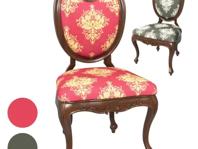 Classic carved chair 05 3D model