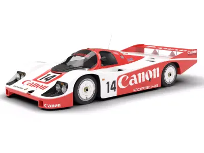 Porsche 956 Group C 1982 Canon Racing 3d model  3D model
